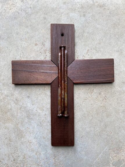 Redwood & Steel Nails Cross