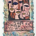 Gulf Breeze "Emotions" Sand Foam / Abstract Mixed-Media Relief
